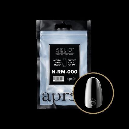 Picture of APRES GEL-XÂ® NATURAL ROUND MEDIUM TIP REFILL BAG-000