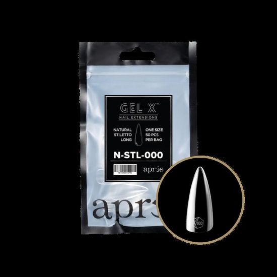 Picture of APRES GEL-XÂ® NATURAL STILETTO LONG TIP REFILL BAG-000