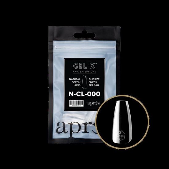 Picture of APRES GEL-XÂ® NATURAL COFFIN LONG TIP REFILL BAG-000