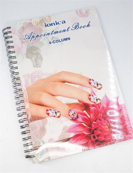 Picture of APPOINTMENT BOOK FLOWER DESIGN 4 COLUMN