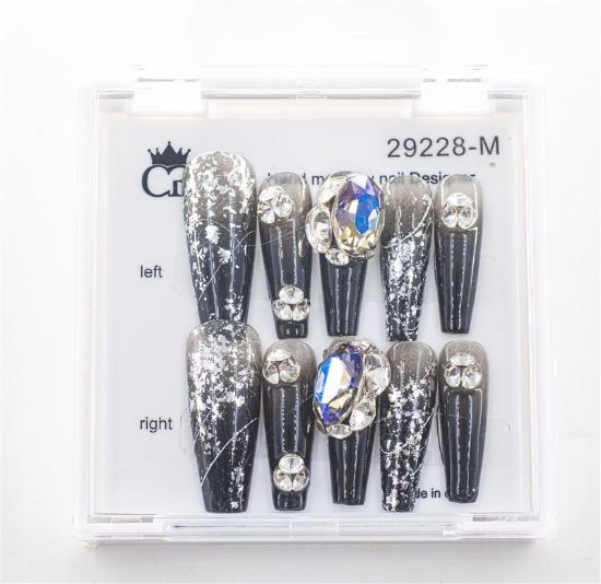 Picture of CROWN HAND PAINTED PRESS-ON NAILS - STYLE 29228