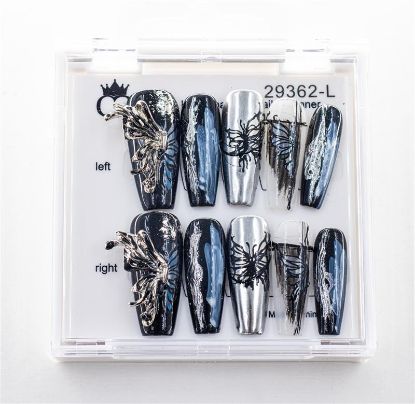 Picture of CROWN HAND PAINTED PRESS-ON NAILS - 29362