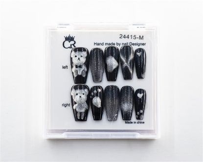 Picture of CROWN HAND PAINTED PRESS-ON NAILS - 24415-M