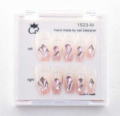 Picture of CROWN HAND PAINTED PRESS-ON NAILS - 1523-M