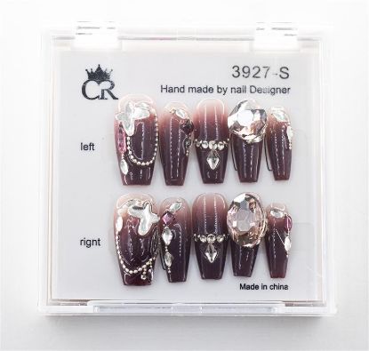 Picture of CROWN HAND PAINTED PRESS-ON NAILS - STYLE 3927