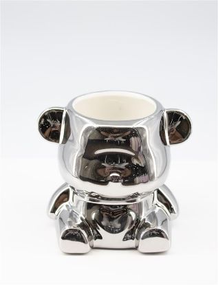 Picture of TEDDY BEAR BRUSH HOLDER - SILVER