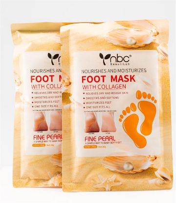 Picture of NBC COLLAGEN FOOT MASK SOCK - FINE PEARL