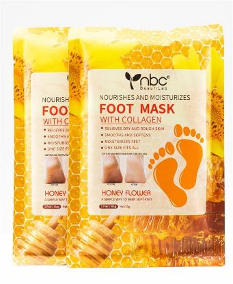 Picture of NBC COLLAGEN FOOT MASK SOCK - HONEY FLOWER