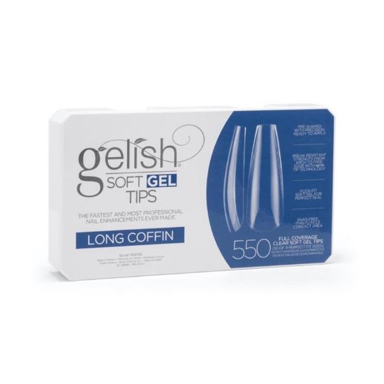 Picture of GELISH SOFT GEL TIPS - LONG COFFIN 550 CT