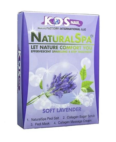 Picture of KDS SOFT LAVENDER NATURAL SPA 4 STEP PEDICURE KIT SINGLE BOX