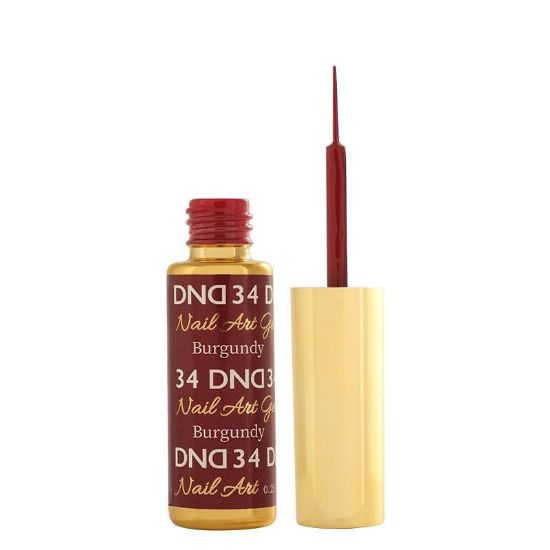 Picture of DND GEL NAIL ART LINER #34 BURGUNDY