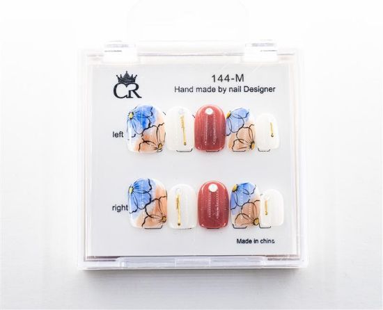 Picture of CROWN HAND PAINTED PRESS-ON NAILS - STYLE 144