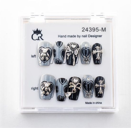 Picture of CROWN HAND PAINTED PRESS-ON NAILS - STYLE 24395