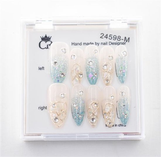 Picture of CROWN HAND PAINTED PRESS-ON NAILS - STYLE 24598