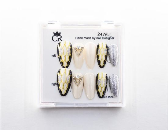 Picture of CROWN HAND PAINTED PRESS-ON NAILS - STYLE 2476