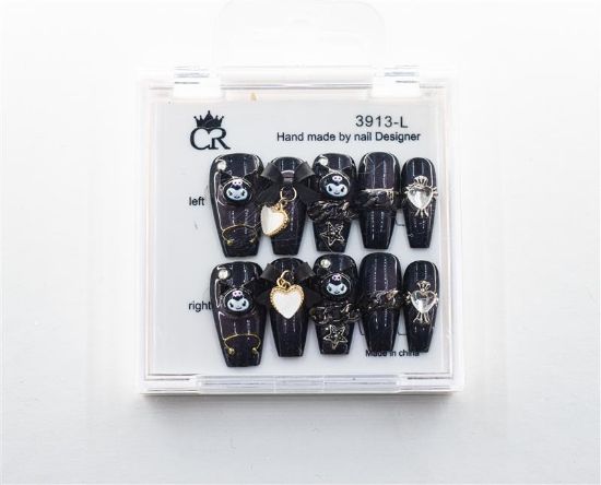 Picture of CROWN HAND PAINTED PRESS-ON NAILS - STYLE 3913