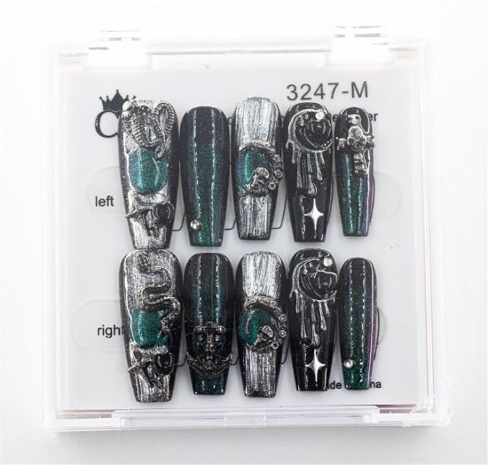 Picture of CROWN HAND PAINTED PRESS-ON NAILS - STYLE 3247