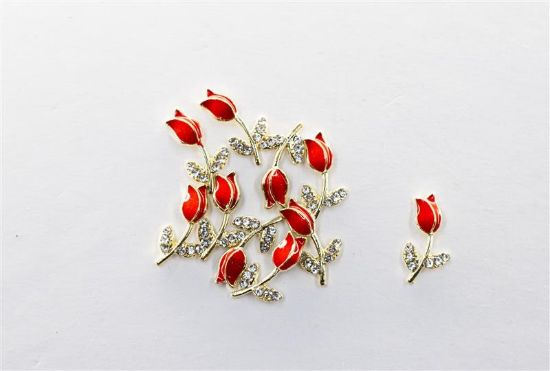 Picture of LARGE RED FLOWER CHARMS