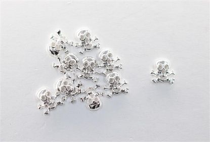 Picture of LARGE SILVER SKULL & CROSSBONES