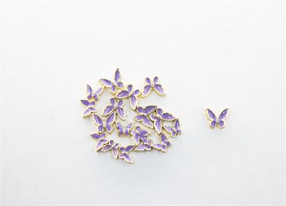 Picture of PURPLE & GOLD BUTTERFLY CHARMS