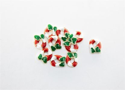 Picture of RED & WHITE WREATH CHARMS