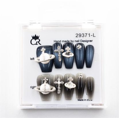 Picture of CROWN HAND PAINTED PRESS-ON NAILS - STYLE 29371-L