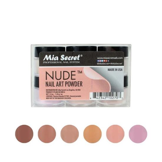 Picture of MIA SECRET NUDE ACRYLIC POWDER COLLECTION 6 PCS MIX 1/4 OZ