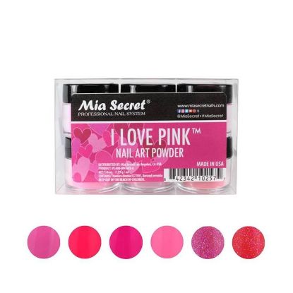 Picture of MIA SECRET I LOVE PINK ACRYLIC POWDER COLLECTION 6 PCS MIX 1/4 OZ