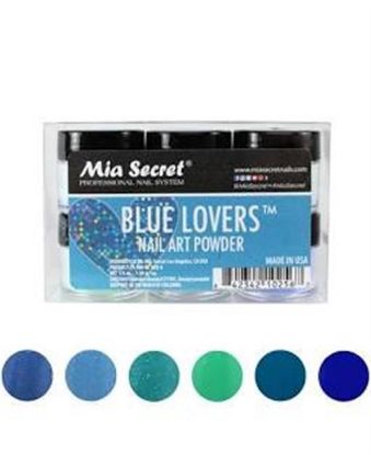 Picture of MIA SECRET BLUE LOVERS ACRYLIC POWDER COLLECTION 6 PCS MIX 1/4 OZ