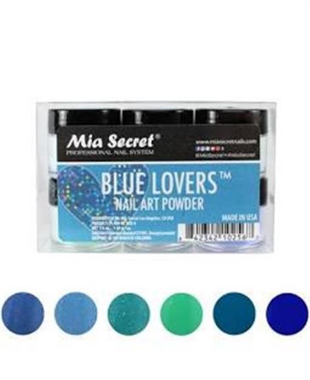 Picture of MIA SECRET BLUE LOVERS ACRYLIC POWDER COLLECTION 6 PCS MIX 1/4 OZ