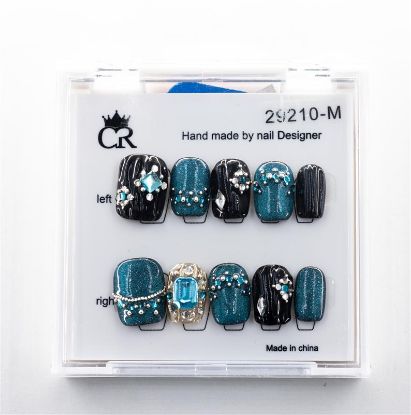 Picture of CROWN HAND PAINTED PRESS-ON NAILS - STYLE 29210