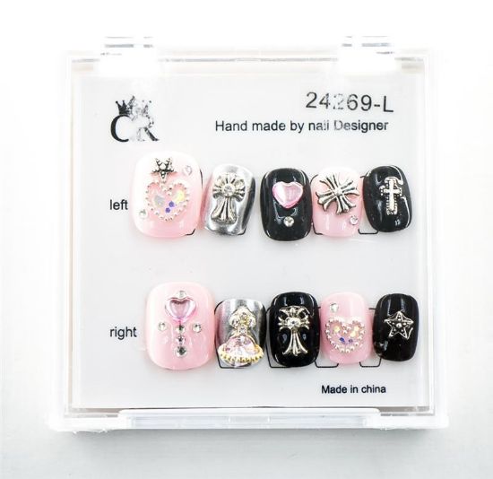 Picture of CROWN HAND PAINTED PRESS-ON NAILS - STYLE 24269