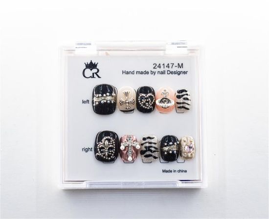 Picture of CROWN HAND PAINTED PRESS-ON NAILS - STYLE 24147