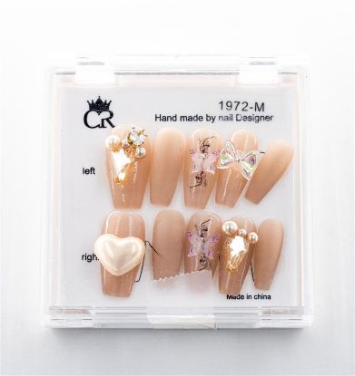 Picture of CROWN HAND PAINTED PRESS-ON NAILS - STYLE 1972