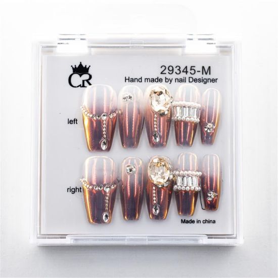 Picture of CROWN HAND PAINTED PRESS-ON NAILS - STYLE 29345