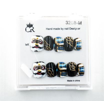 Picture of CROWN HAND PAINTED PRESS-ON NAILS - STYLE 3208