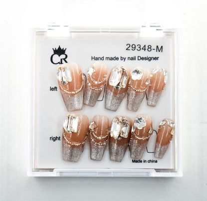 Picture of CROWN HAND PAINTED PRESS-ON NAILS - STYLE 29348