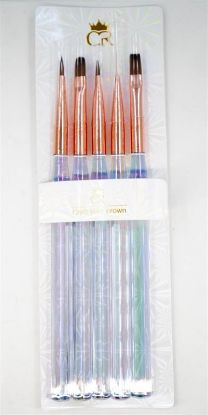 Picture of CROWN HEXAGONAL HANDLE 5 PC BRUSH SET