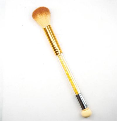 Picture of NAIL DUST BRUSH WITH SPONGE - GOLD