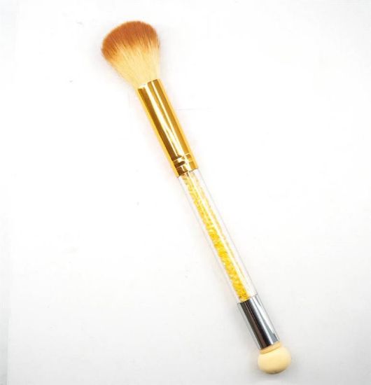 Picture of NAIL DUST BRUSH WITH SPONGE - GOLD