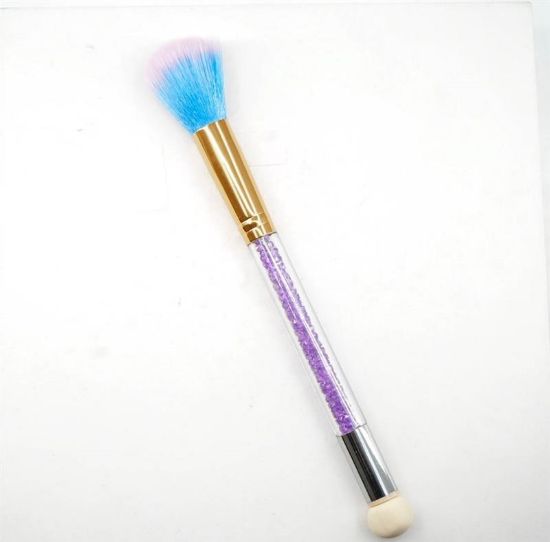 Picture of NAIL DUST BRUSH WITH SPONGE - PURPLE