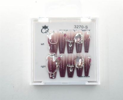 Picture of CROWN HAND PAINTED PRESS-ON NAILS - STYLE 3270