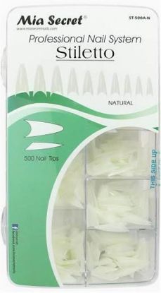 Picture of MIA SECRET NATURAL STILETTO TIPS 500PCS