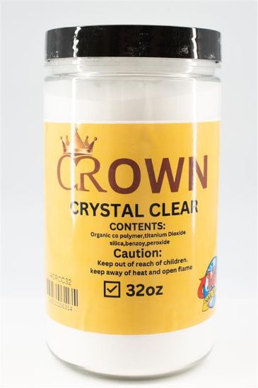 Picture of CROWN POWDER CRYSTAL CLEAR ACRYLIC POWDER 32OZ