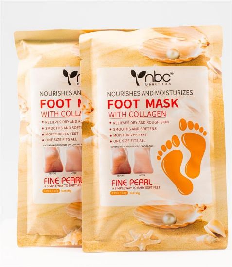 Picture of NBC COLLAGEN FOOT MASK SOCK CASE OF 100 - FINE PEARL