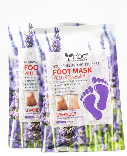 Picture of NBC COLLAGEN FOOT MASK SOCK CASE OF 100 - LAVENDER