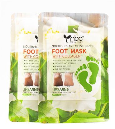 Picture of NBC COLLAGEN FOOT MASK SOCK CASE OF 100 - JASMINE