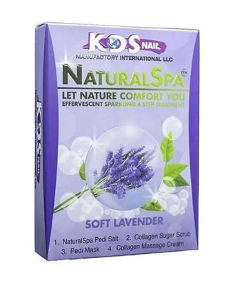 Picture of KDS SOFT LAVENDER NATURAL SPA 4 STEP PEDICURE KIT CASE OF 88 PACKS