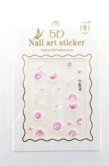 Picture of 5D NAIL ART STICKER PINK FLORAL - Z-A079