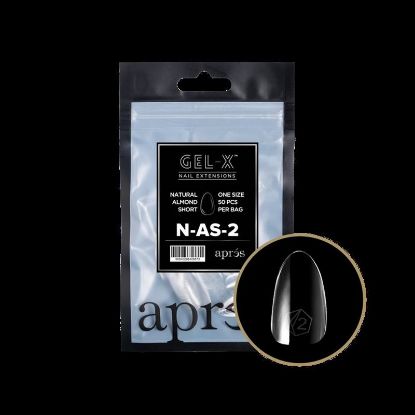 Picture of APRES GEL-XÂ® NATURAL ALMOND SHORT TIP REFILL BAG-SIZE 2